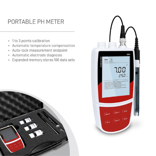 Emissions And Stack 1-to-5-point Calibration Automatic Digital pH Meter