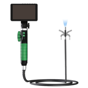 Industrial Endoscope with 5 inch Screen 360 Degrees Articulating Borescope - Emissions and Stack