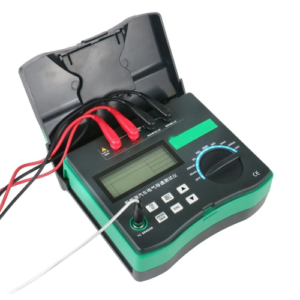 Digital Micro Ohm Meter with Kelvin Clamps For Electrical Continuity Testing - Emissions And Stack