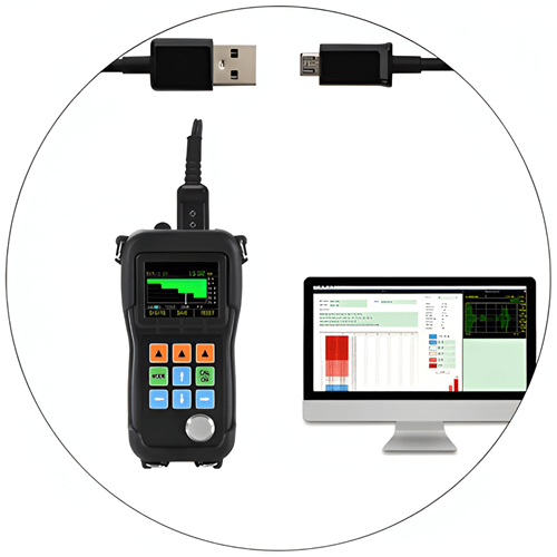 Emissions and Stack Dual Element Screen Ultrasonic Thickness Gauge - Image 4