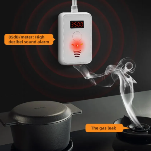 Gas Leak Sensor LCD Display Screen Combustible Gas Alarm Detector - Emissions and Stack - Image 2
