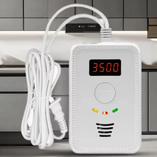 Gas Leak Sensor LCD Display Screen Combustible Gas Alarm Detector - Emissions and Stack