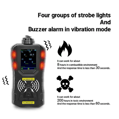 Emissions and Stack Portable Multi Gas Detector with Pump Type - Image 2