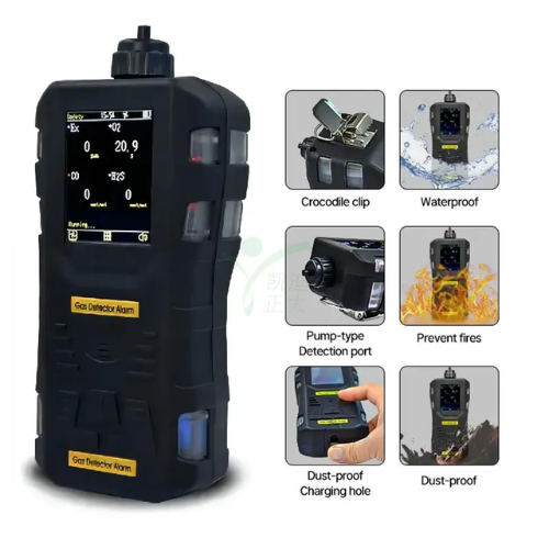 Emissions and Stack Portable Multi Gas Detector with Pump Type - Image 3