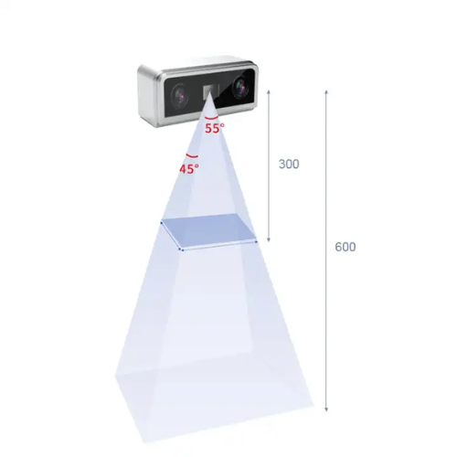 High-Resolution 3D Sensor, 1280x1024, 30-600mm Range, 55° FOV - Emissions and Stack