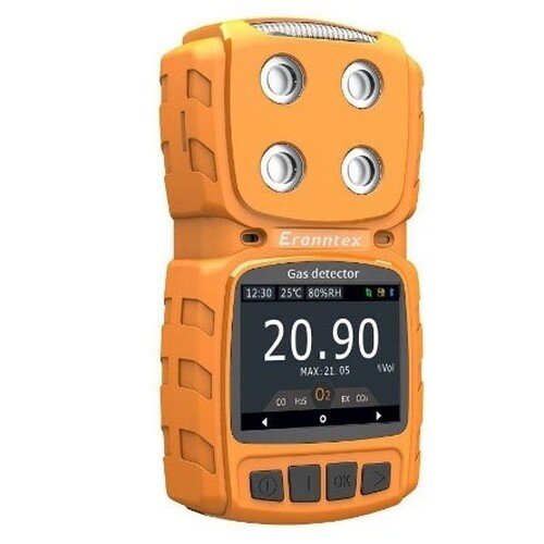 Emissions and Stack Portable Multi Gas Detector Monitor Rechargeable 4 In 1 Gas Meter Tester Analyze