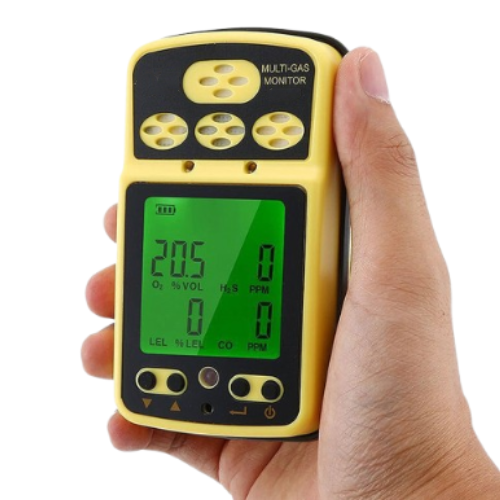 4 - in - 1 Portable Multi - Gas Detector with LCD and Rechargeable Battery - Emissions and Stack