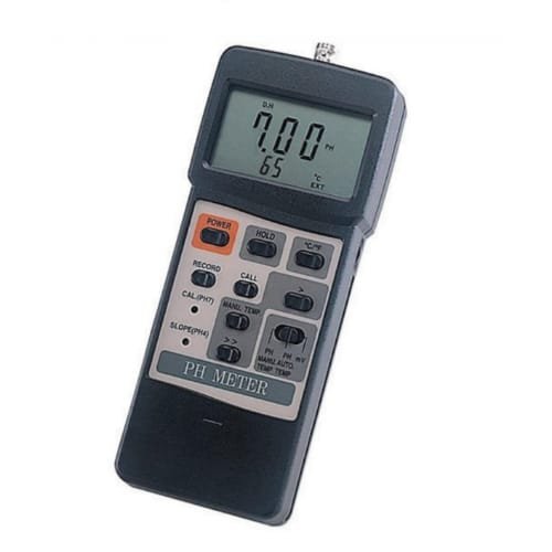 Handheld pH and Redox Meter with Temperature Measurement and Dual LCD Display Emissions And Stack