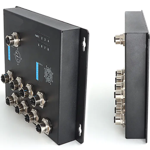 8 Port Ethernet Switch with PoE+ and M12 Connectors - Emissions And Stack