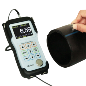 Portable High Precision Thin Parts Plastic Bottle Ultrasonic Wall Thickness Gauge with High Frequency Probe - Emissions and Stack