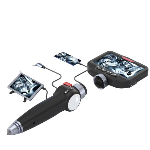Handheld Industrial Endoscope with 360° Rotating Articulated Probe - Emissions and Stack