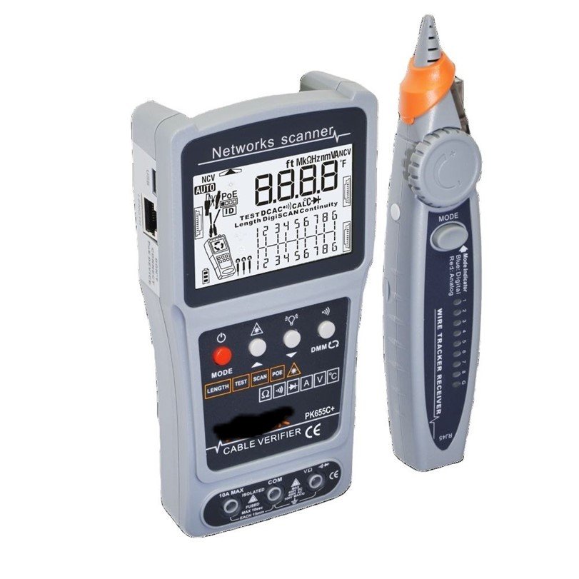 Handheld Multifunction Network Cable Tester and Wire Tracker with LCD Display - Emissions And Stack
