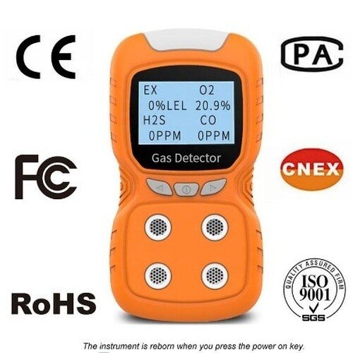 Emissions and Stack Portable Multi Gas Detector 4 Gas Monitor with Micro Clip - Image 2