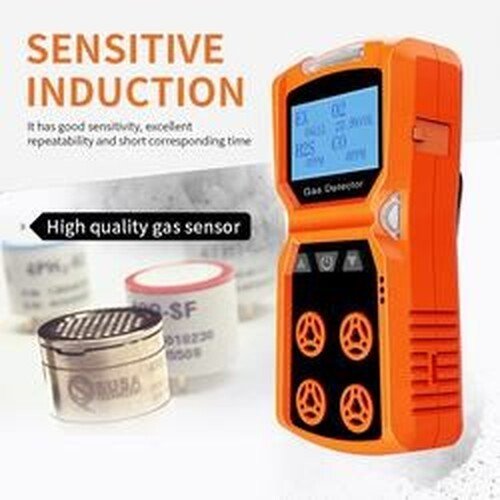 Emissions and Stack Portable CO H2S O2 Ex(LEL) 4 Gases Detector - Image 3