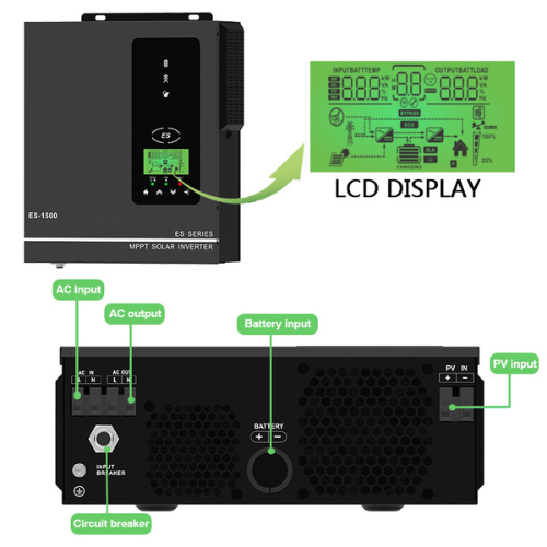 Professional House Home Generator 1.0 - 1.5 KW Hybrid Solar Inverter With Efficiency of 98% - Emissions and Stack - Image 2