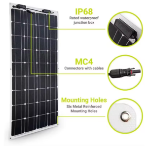 100 W Portable Flexible Solar Panel with High Efficiency - Emissions and Stack