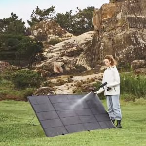 Foldable Solar Panel with 23 to 25 % High Conversion Efficiency - Emissions and Stack